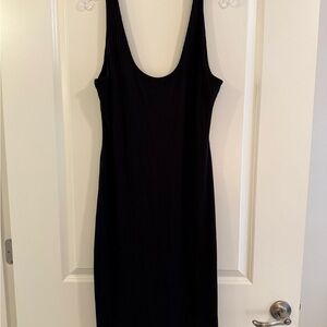 Fashion Nova Black Marissa Double Lined Midi Dress